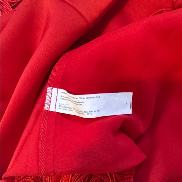 Eloquii Red High Low Fringe Dress - Picture 7 of 9